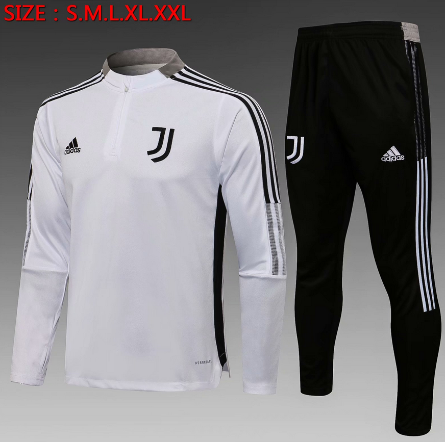 2021/22 Juventus Grey Training Kits Sweatshirt with Pants